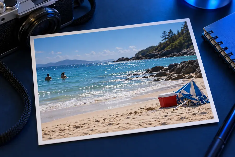 Product photograph containing a distracting object