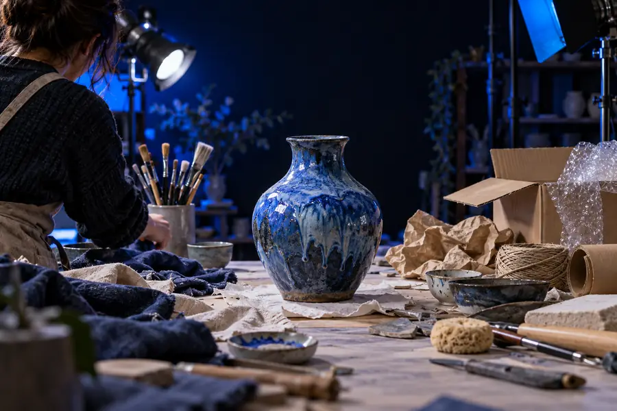 Product photograph with distracting items around the main subject